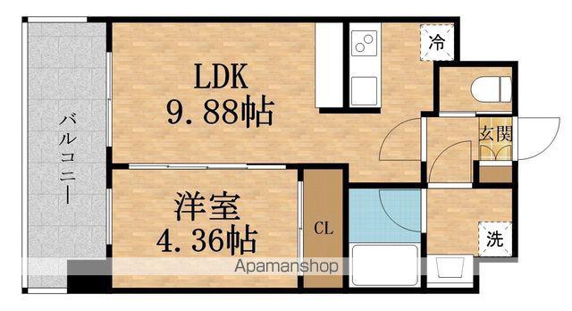 プレジオ塚本アジアン(1LDK/9階)の間取り写真