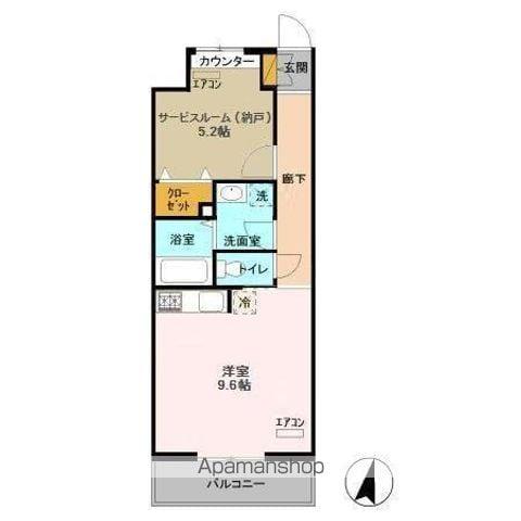 エキスポコンフォートⅡ(ワンルーム/4階)の間取り写真