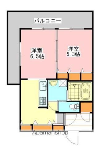 ハイツ さくら(2K/3階)の間取り写真
