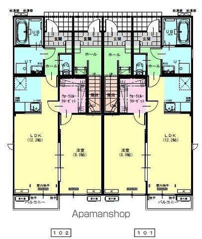 ドミール津志田(1LDK/1階)の間取り写真