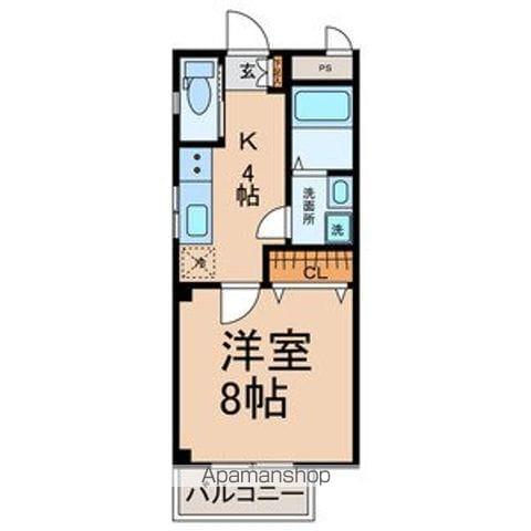 プレジール(1K/1階)の間取り写真