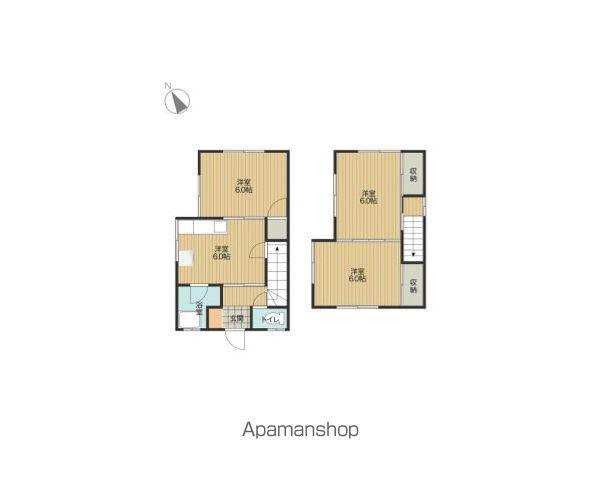 CASA風(3DK/1階)の間取り写真