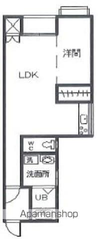 コーポ中屋敷A(1LDK/1階)の間取り写真