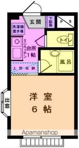 中川コーポ(1K/2階)の間取り写真