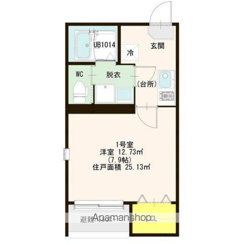 LE・ANGE弐番館(1K/2階)の間取り写真