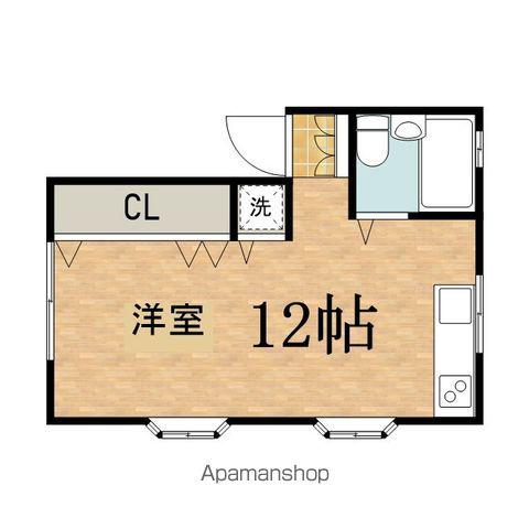 アロマハウス(ワンルーム/1階)の間取り写真