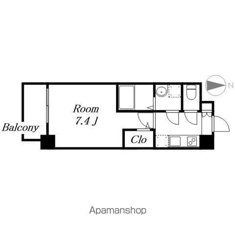 BRICK KAMEJIMA(1K/9階)の間取り写真
