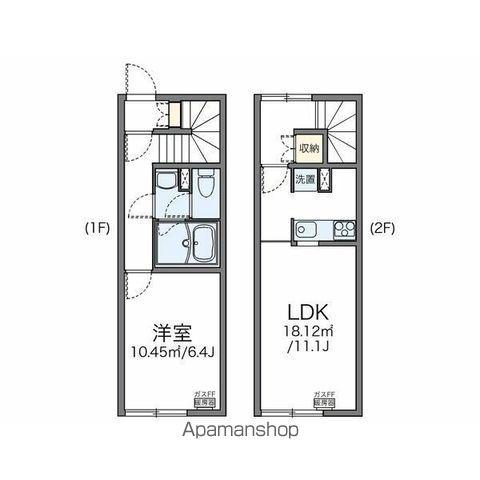 レオネクスト保水B(1LDK/1階)の間取り写真