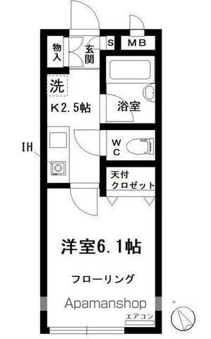 ブリーズパレス(1K/1階)の間取り写真