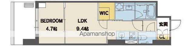 シーズンフラッツ上杉(1LDK/9階)の間取り写真