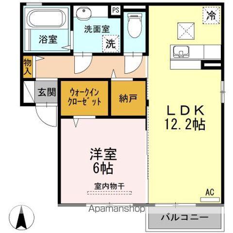 アリーバサル野田Ⅰ(1LDK/1階)の間取り写真