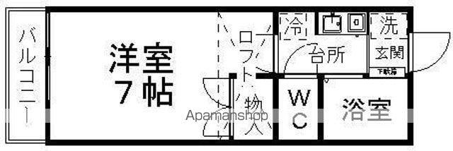 グレイス黒松(1K/1階)の間取り写真