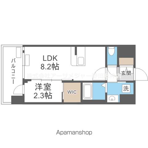 プレリスNEO大阪十三エルヴィオン(1LDK/8階)の間取り写真