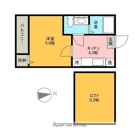 エバンフォート(1K/1階)の間取り写真