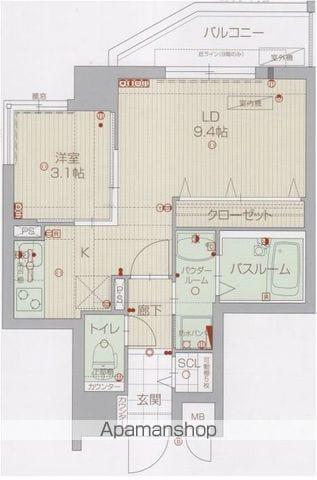 ウインステージ大博通(1LDK/2階)の間取り写真