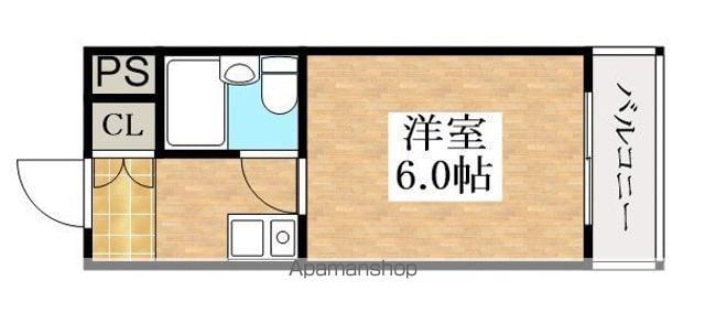東住吉リバーサイドプラザ(1K/1階)の間取り写真