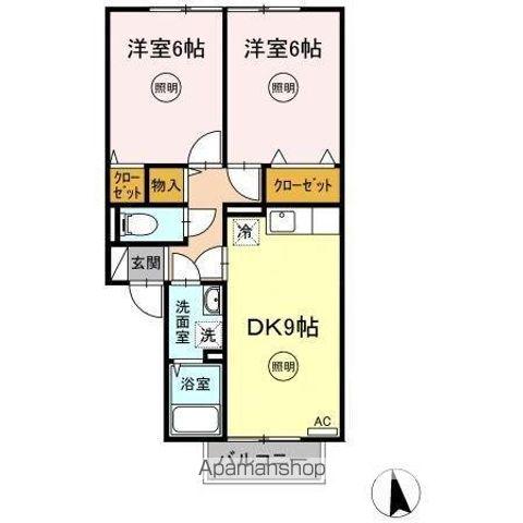 アーバンハイツ28(2DK/2階)の間取り写真