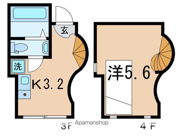 CONTEL NAKANOBU(1K/3階)の間取り写真