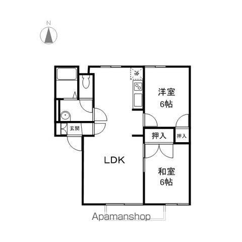 ベルメゾンIHORI N棟(2LDK/2階)の間取り写真