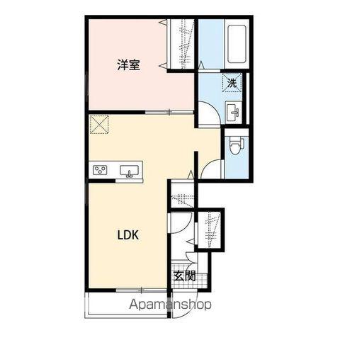 GRAND REVE(1LDK/1階)の間取り写真