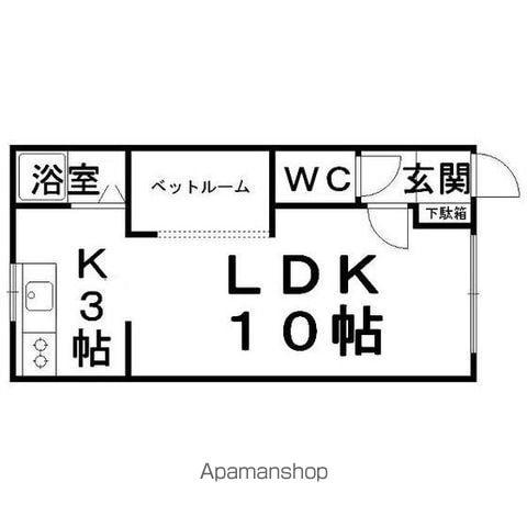 ホワイトハイツ(1K/1階)の間取り写真