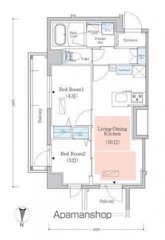 アーバネックス南品川2(2LDK/2階)の間取り写真