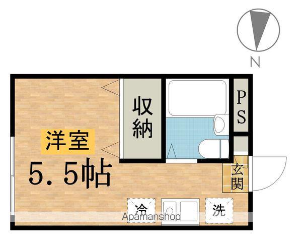 エステートピア和光・5(ワンルーム/4階)の間取り写真