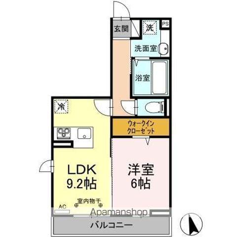 ジラソーレ雅(1LDK/3階)の間取り写真