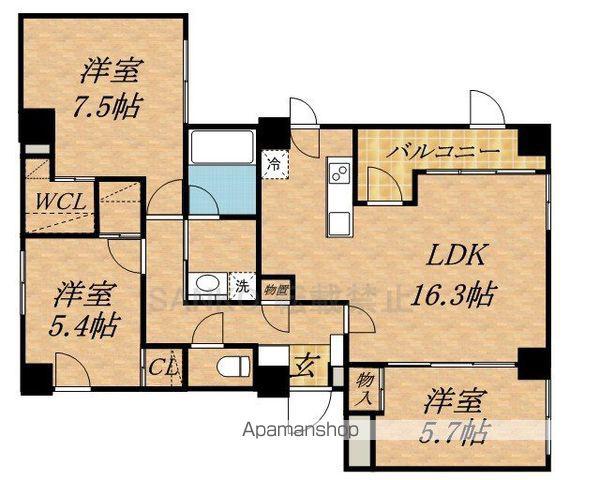 ラ・クラッセ札幌ステーションプラス(3LDK/1階)の間取り写真