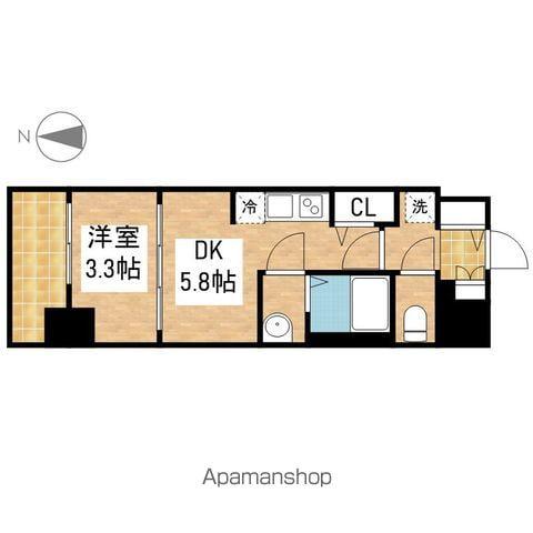 プレサンスジェネ新栄町駅前 葵(1DK/9階)の間取り写真