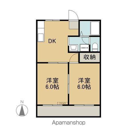 リバーサイド弐番館(2DK/1階)の間取り写真