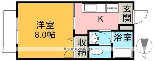 メゾントレビⅩ(1K/1階)の間取り写真