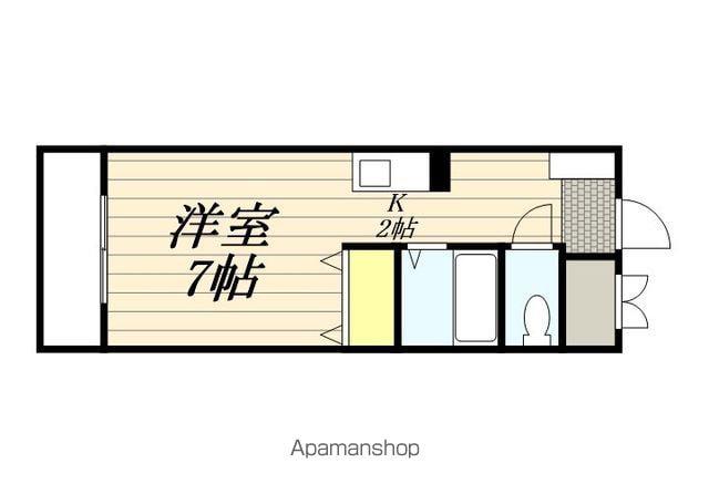 メゾンドムートン(ワンルーム/2階)の間取り写真