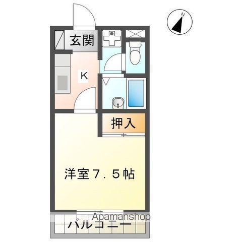 ハイツ・ユウリ(1K/2階)の間取り写真