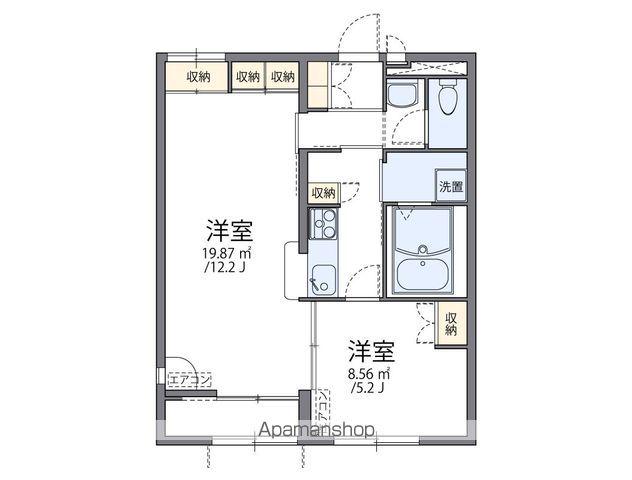 レオパレス 小渕(1LDK/1階)の間取り写真