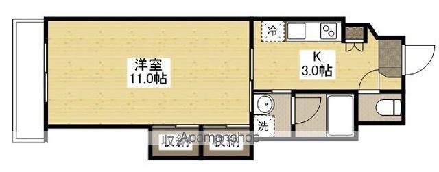 グラシャス(1K/2階)の間取り写真