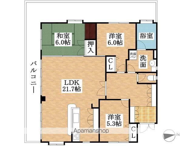 石創ビル(3LDK/3階)の間取り写真
