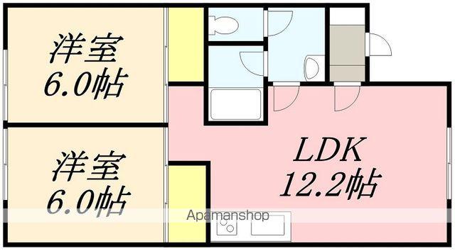 よし美荘NO2(2LDK/2階)の間取り写真