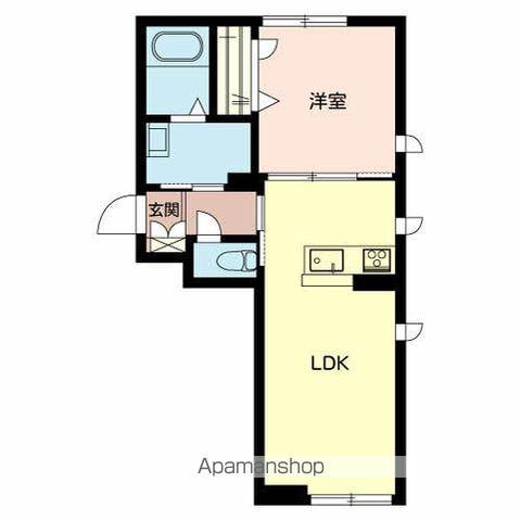 アウローラシエル(1LDK/2階)の間取り写真