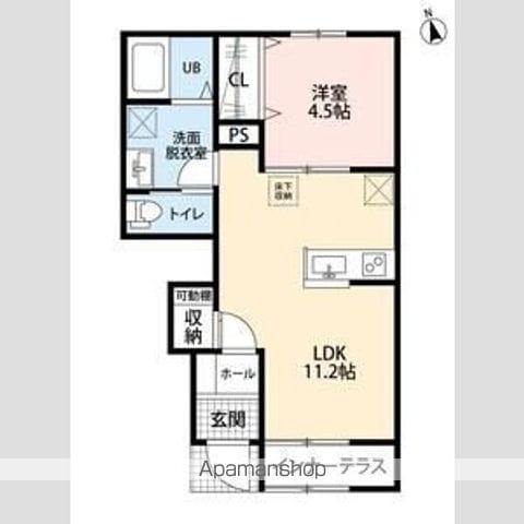 リーブルファイン若葉桜木(1LDK/1階)の間取り写真