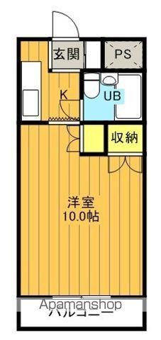 ガーデンヒルズ(1DK/3階)の間取り写真