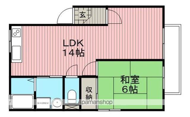 メゾン アヴニール(1LDK/1階)の間取り写真