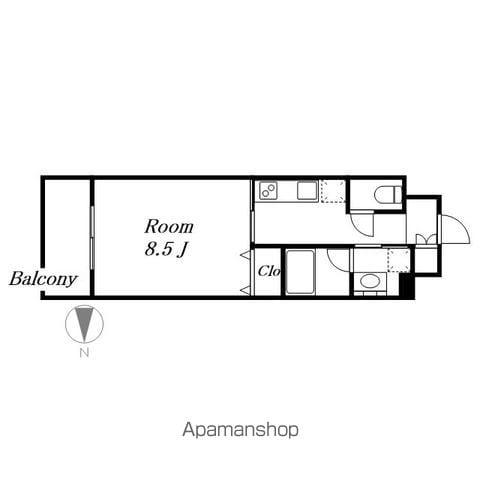 オープンブルーム八田STATIONFRONT(1K/12階)の間取り写真