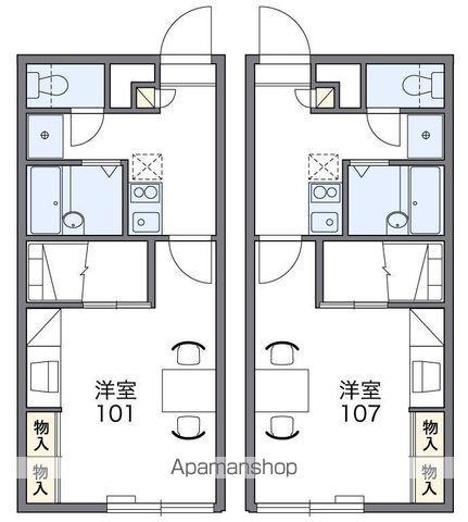 レオパレスヴィレッジオブホープ(1K/1階)の間取り写真