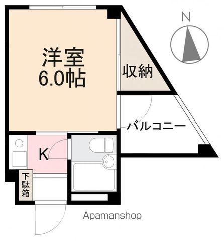 パサージュS(1K/4階)の間取り写真