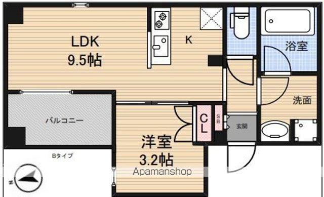 アーバンパーク三ノ輪(1LDK/4階)の間取り写真