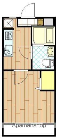 マンションヒカリI(1K/1階)の間取り写真