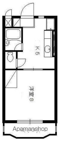 フローリッシュII(1DK/1階)の間取り写真