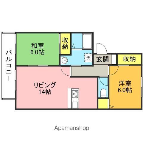 コンフォールHIRO(2LDK/2階)の間取り写真