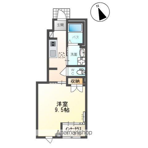 山形市双月町1丁目アパート(1K/1階)の間取り写真